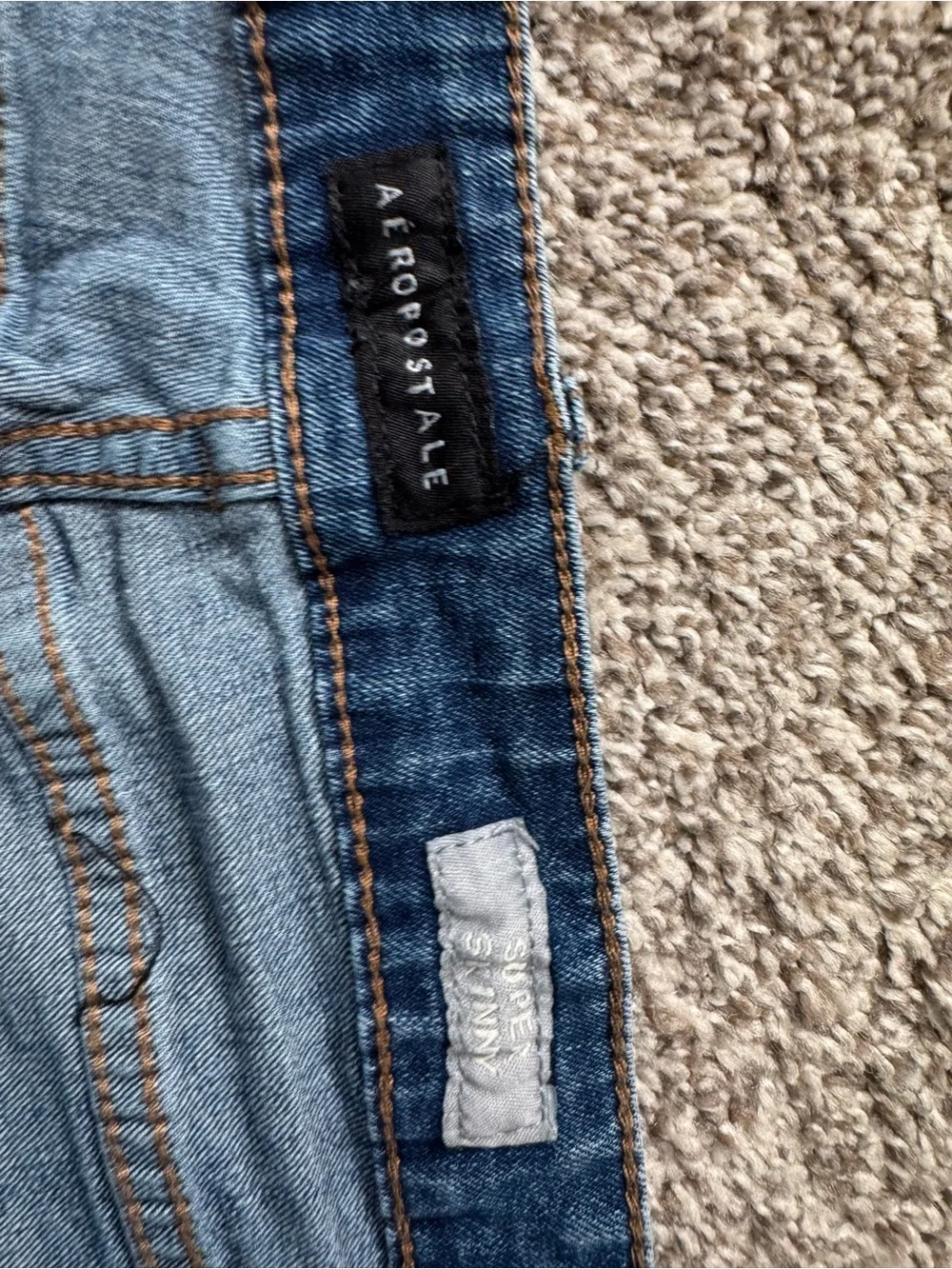 Aeropostale Men's Dark Blue Skinny Jeans